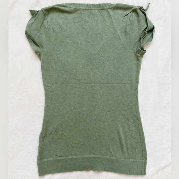 ⭐️ GAP Green Short Sleeve V-neck Sweater XS - Picture 7 of 13